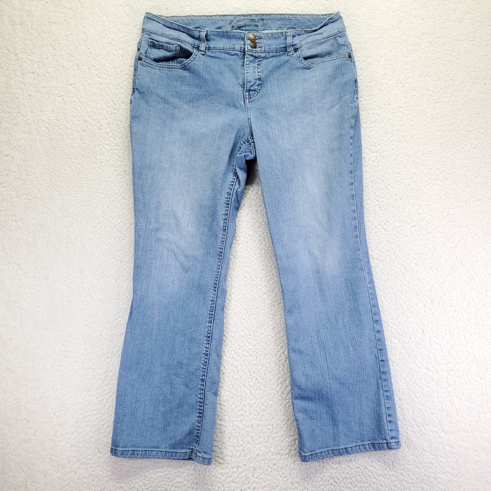 Sonoma‎ Life + Style Women 16P Light Wash Slender Bootcut Mid Rise Stretch Jeans